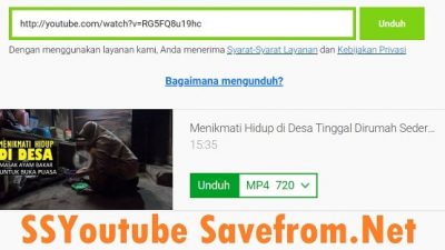 SSyoutube Savefrom.net: Cara Download Video Youtube Gratis