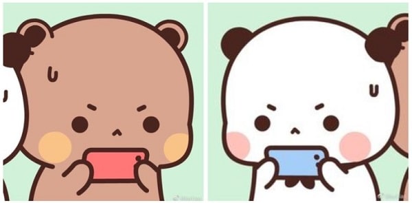 PP couple anime bear dan panda