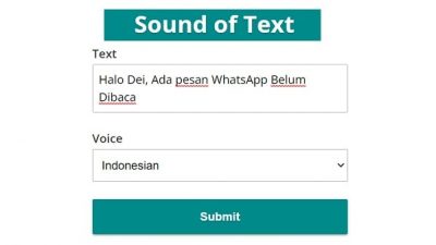 Sound of Text WA, Bikin Nada Dering Pakai Suara Unik