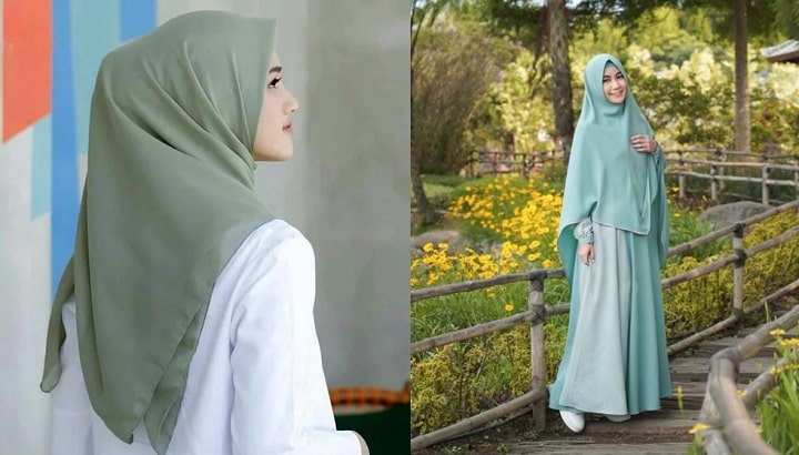 jilbab untuk hijau mint