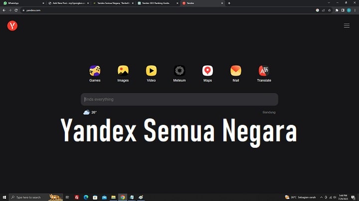 yandex semua negara