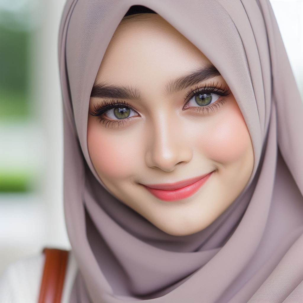 foto close up muslimah cantik