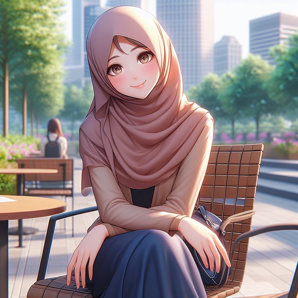 PP WA Aesthetic Girl Anime Hijab
