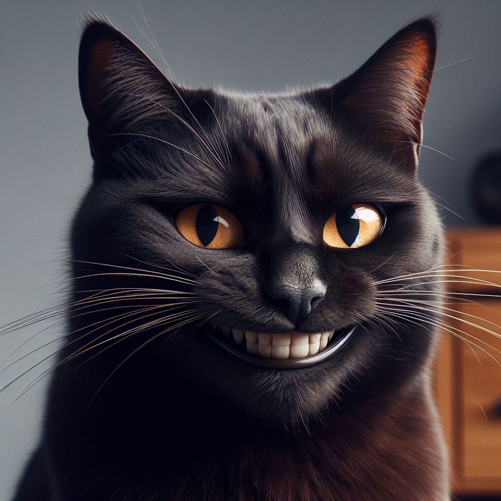 PP WA kucing hitam ketawa
