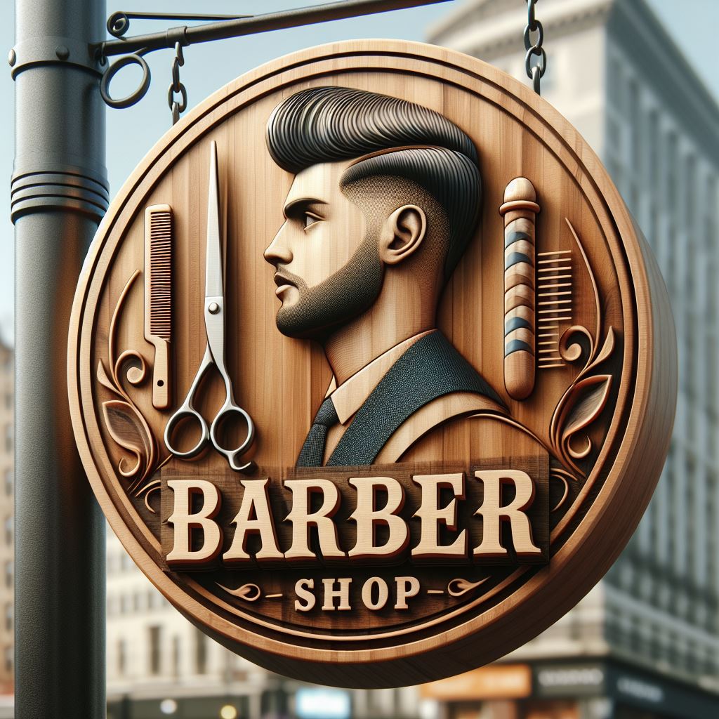 logo bisnis cukur rambut