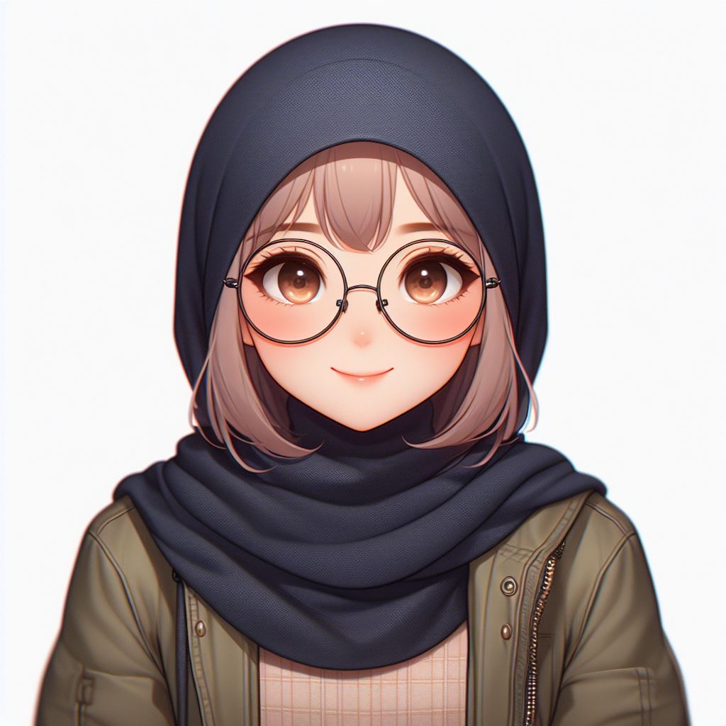 hijab cantik anime 3D