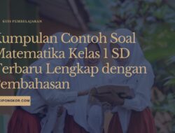 Kumpulan Contoh Soal Matematika Kelas 1 SD Terbaru Lengkap dengan Pembahasan